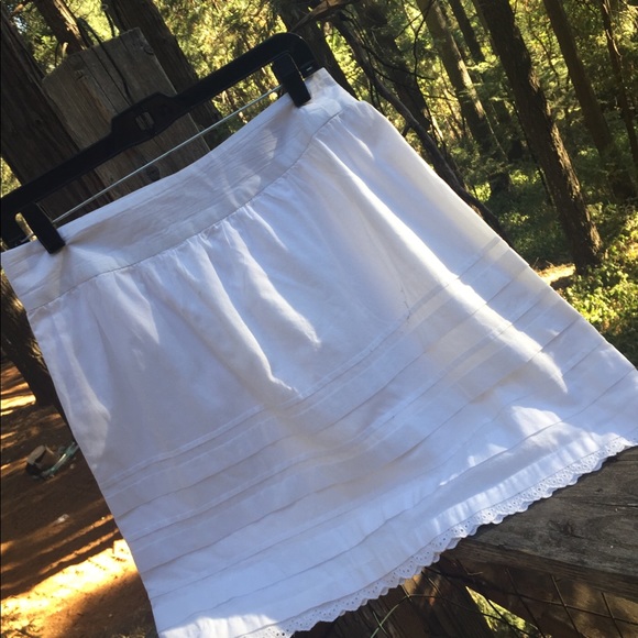 Nue Options cotton knee length  white lace skirt - Picture 3 of 12